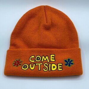 Urban Outfitters Coney Island Picnic Come Outside Beanie Orange Unisex OS NWOT